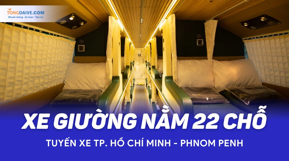 Xe Thaco 22 chỗ giường nằm đi Phnôm pênh