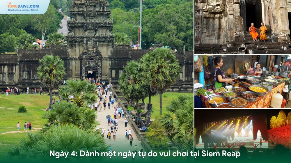 Dành ngày vui chơi tự do tại Siem Reap