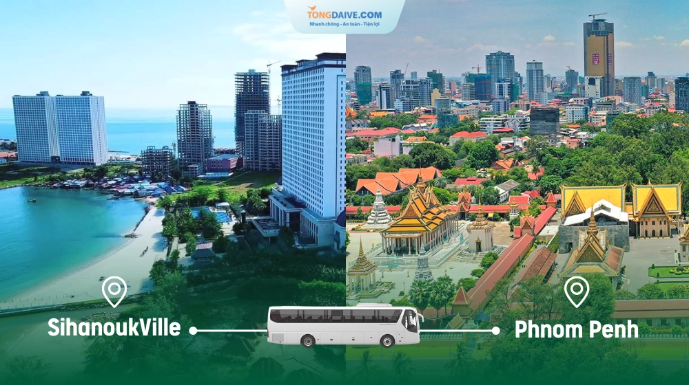 Bắt xe khách di chuyển từ SihanoukVille về lại Phnom Penh